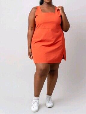 ​Alder Apparel Get Dirty Exercise Dress XL Coral Orange Athletic Skort Dress.